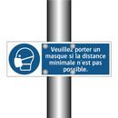 Veuillez porter un masque si la distance minimale n'est pas possible.