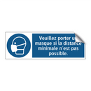 Veuillez porter un masque si la distance minimale n'est pas possible.