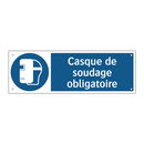 Casque de soudage obligatoire
