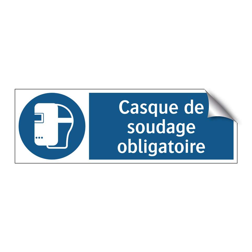 Casque de soudage obligatoire
