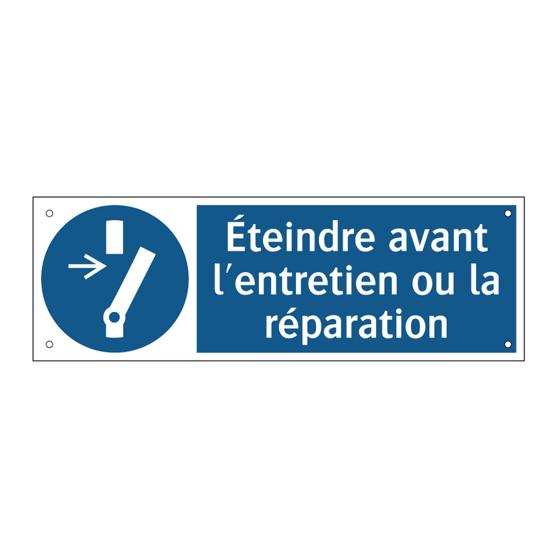 Éteindre avant l'entretien ou la réparation