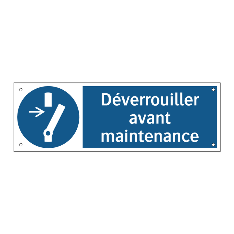 Déverrouiller avant maintenance