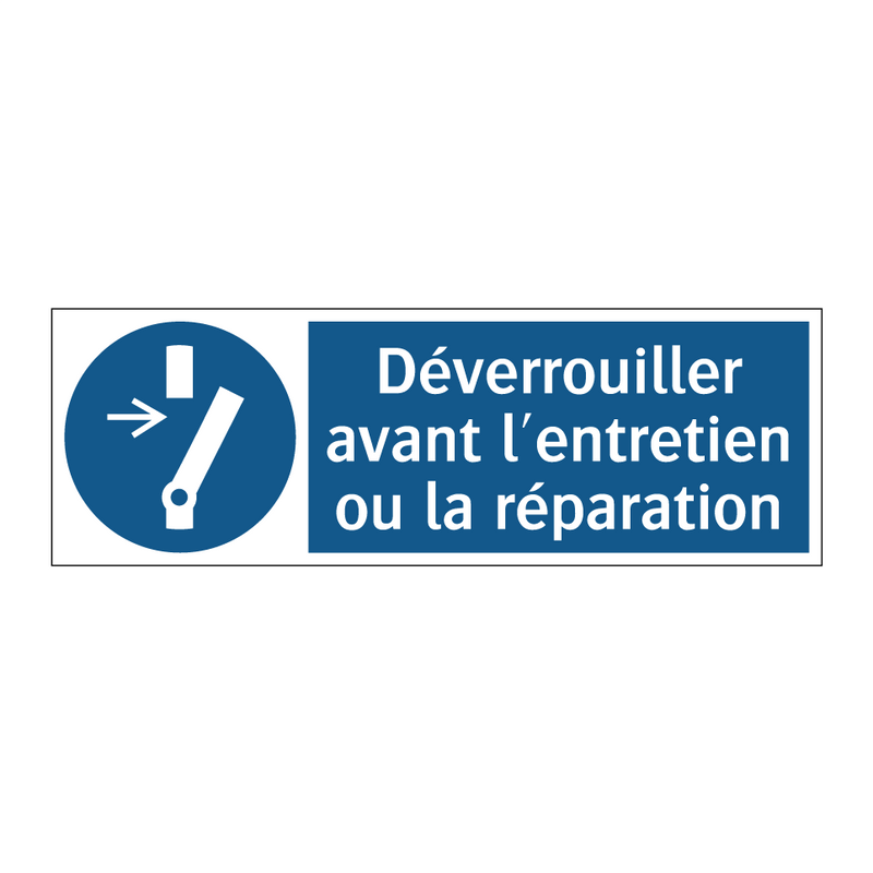 Déverrouiller avant l'entretien ou la réparation
