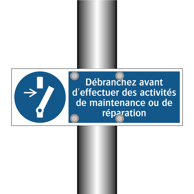 Débranchez avant d'effectuer des activités de maintenance ou de réparation