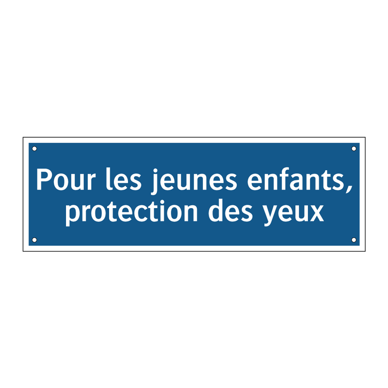 Pour les jeunes enfants, protection des yeux