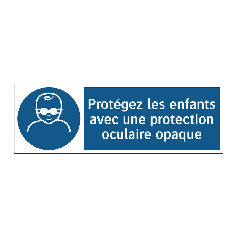 Protégez les enfants avec une protection oculaire opaque