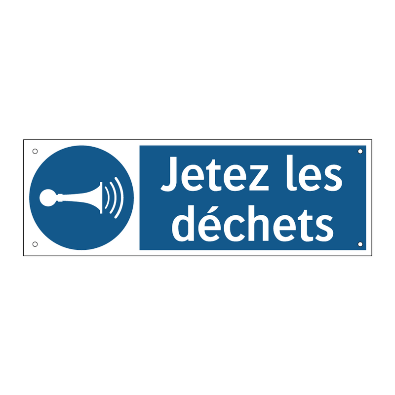 Jetez les déchets
