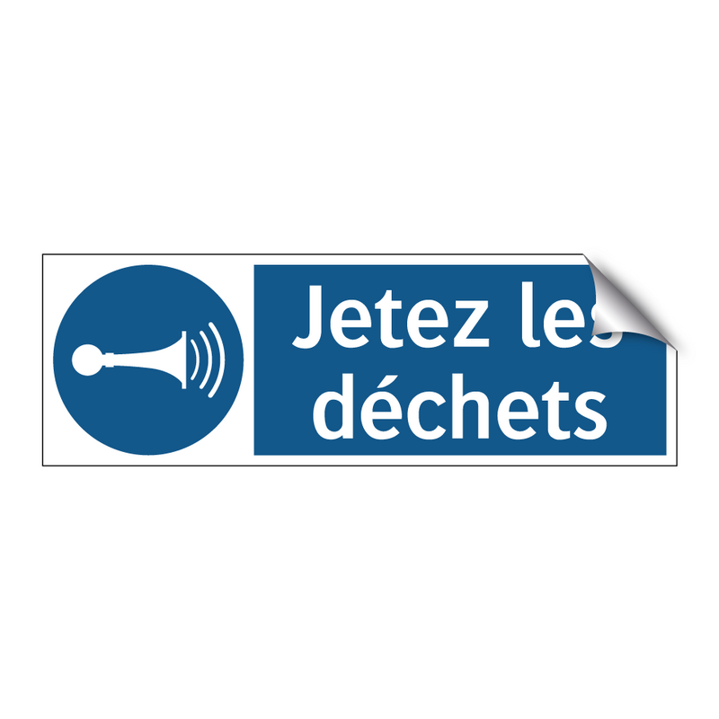 Jetez les déchets