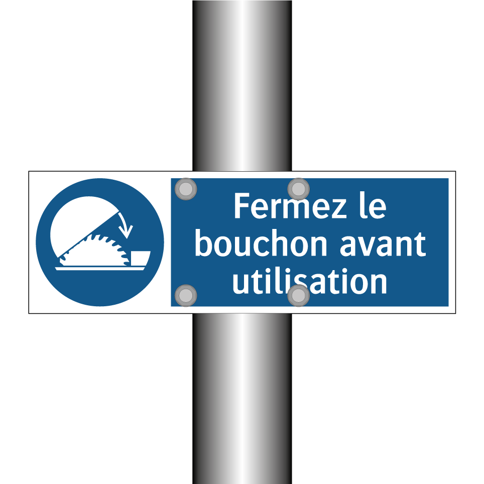 Fermez le bouchon avant utilisation