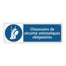 Chaussures de sécurité antistatiques obligatoires