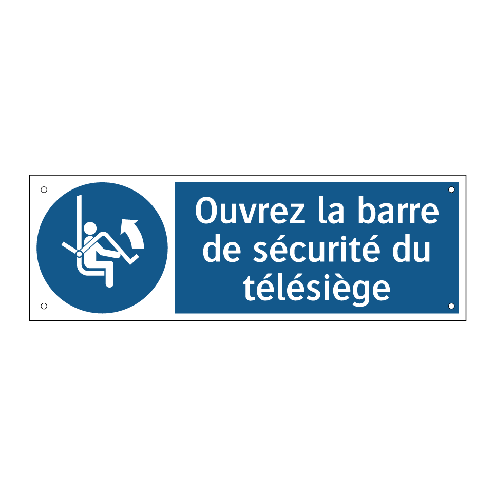 Ouvrez la barre de sécurité du télésiège