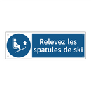 Relevez les spatules de ski