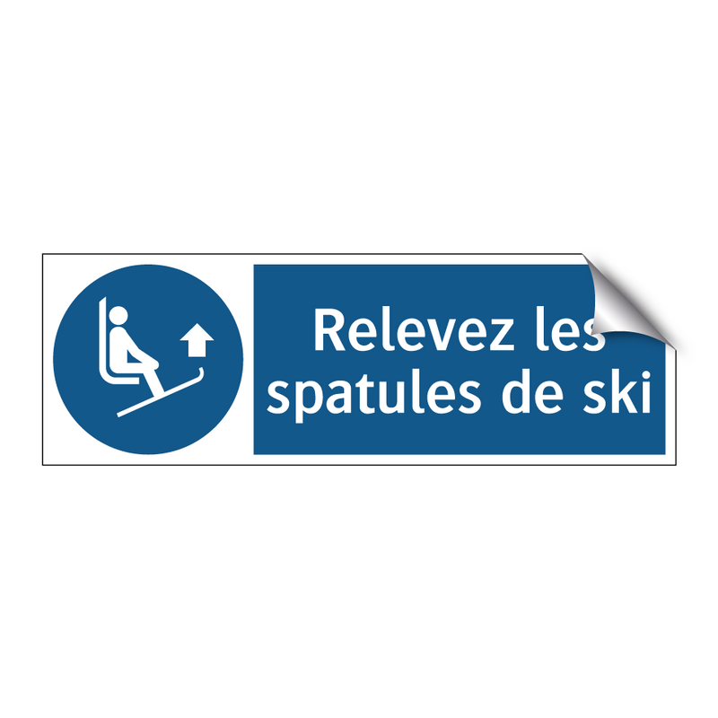Relevez les spatules de ski
