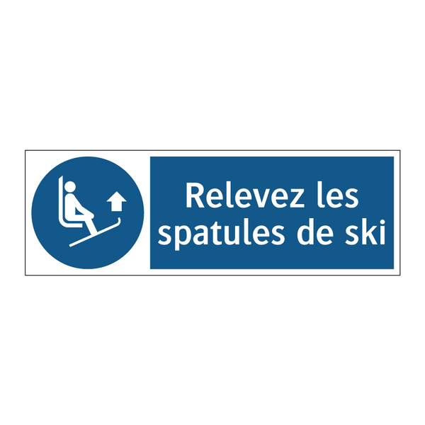 Relevez les spatules de ski