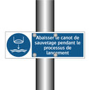 Abaisser le canot de sauvetage pendant le processus de lancement