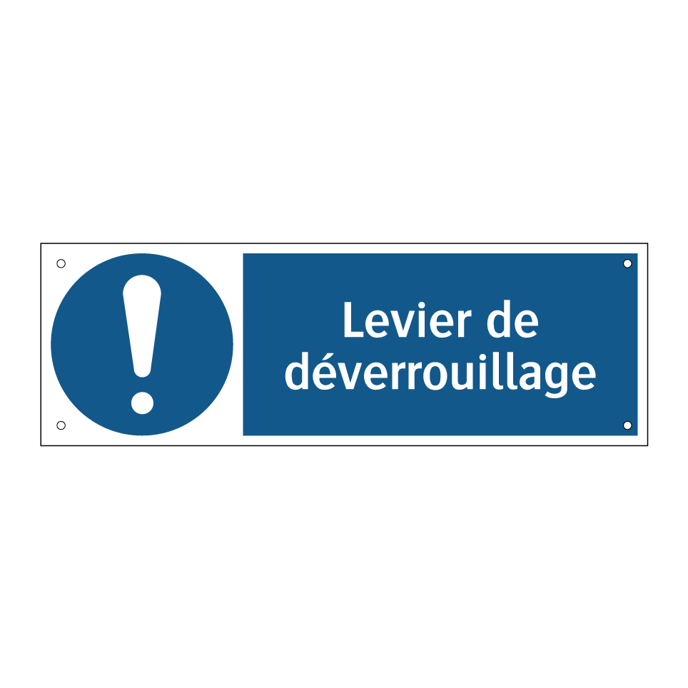 Levier de déverrouillage