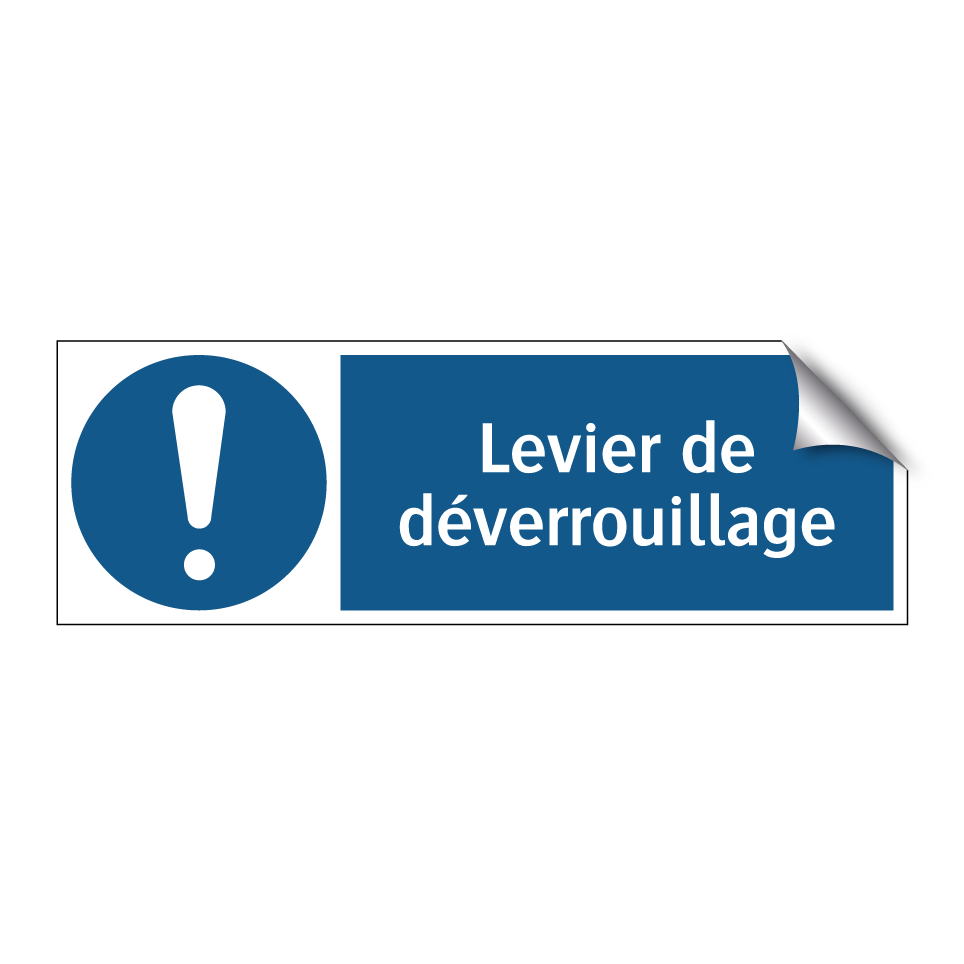 Levier de déverrouillage