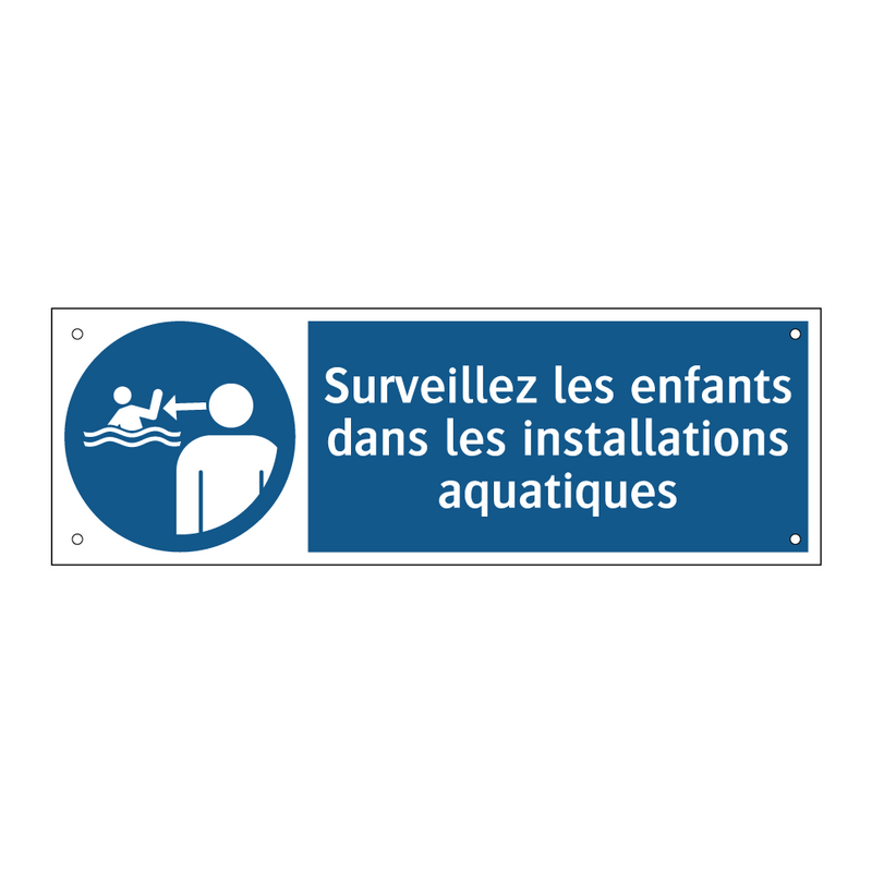 Surveillez les enfants dans les installations aquatiques