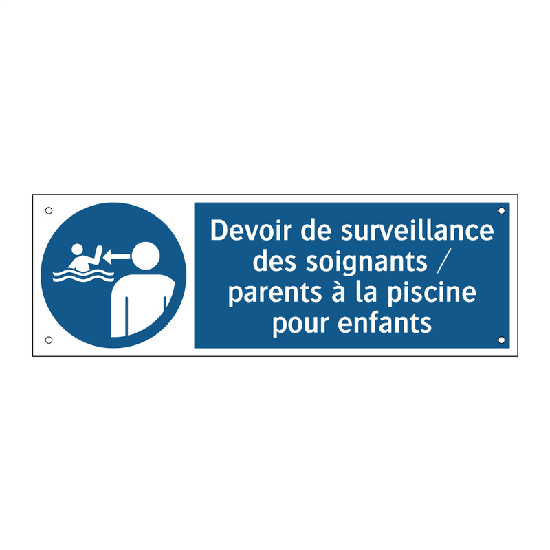 Devoir de surveillance des soignants / parents à la piscine pour enfants