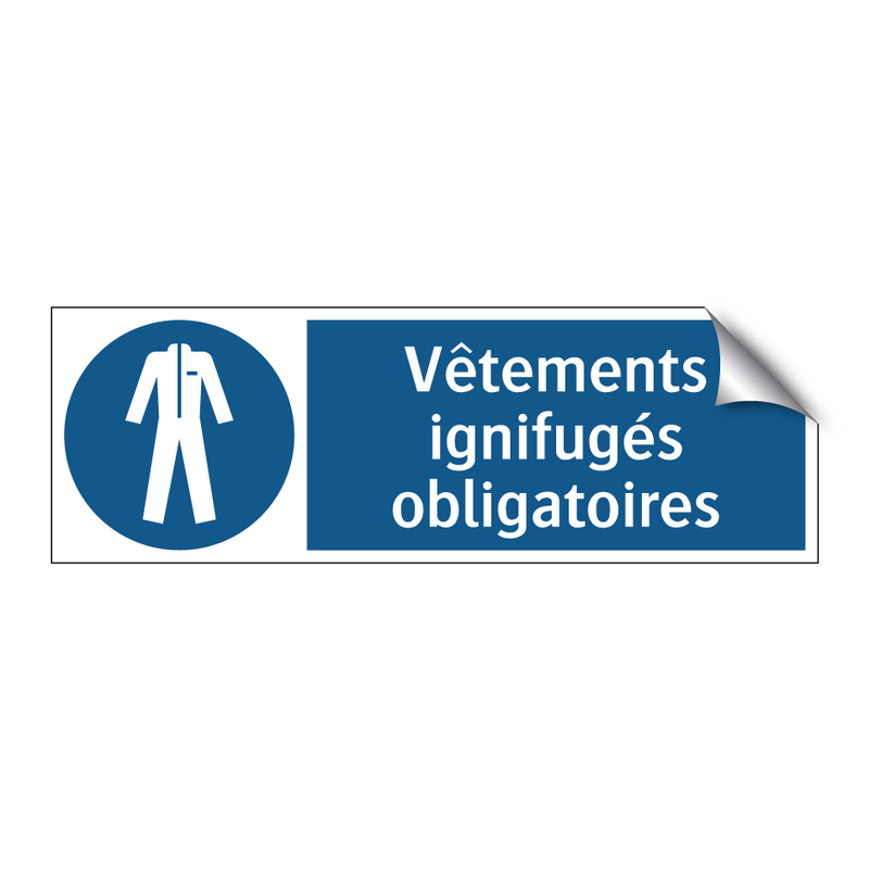 Vêtements ignifugés obligatoires