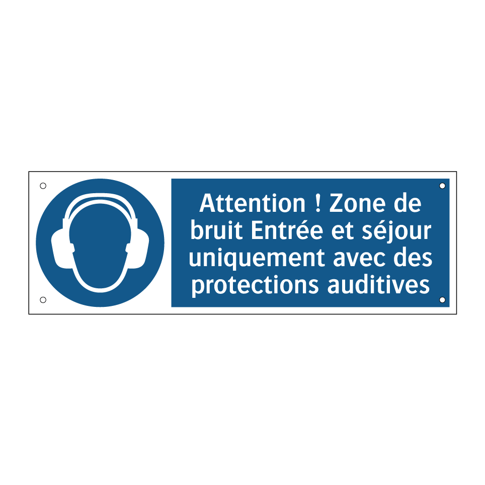 Attention ! Zone de bruit Entrée et séjour uniquement avec des protections auditives
