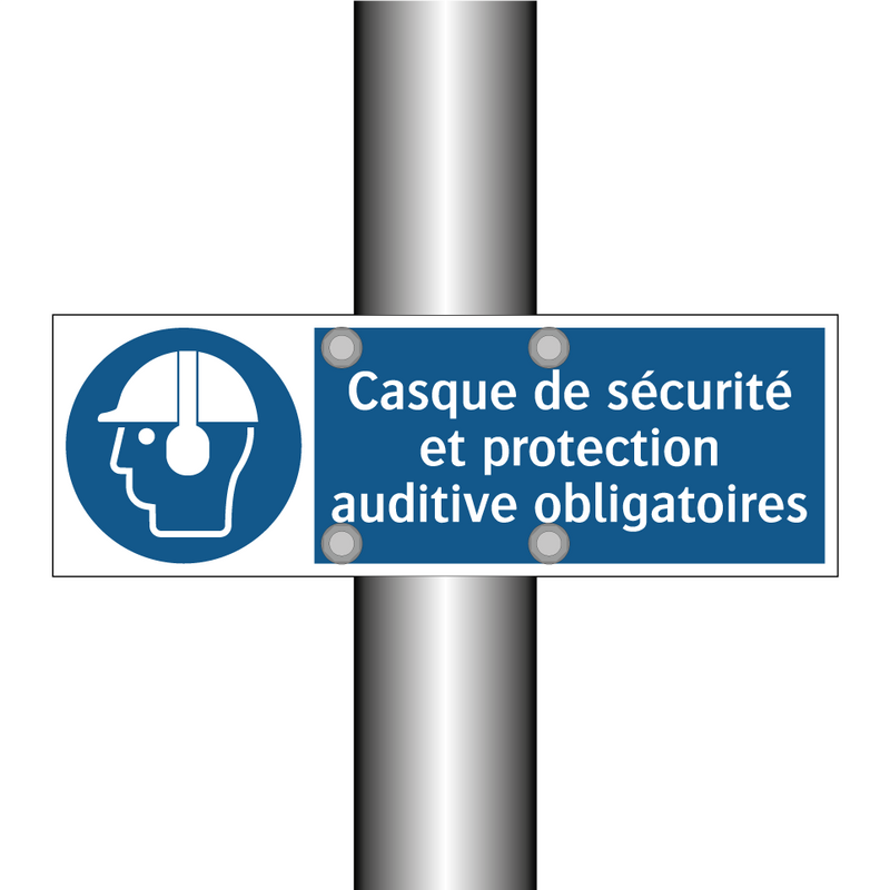 Casque de sécurité et protection auditive obligatoires