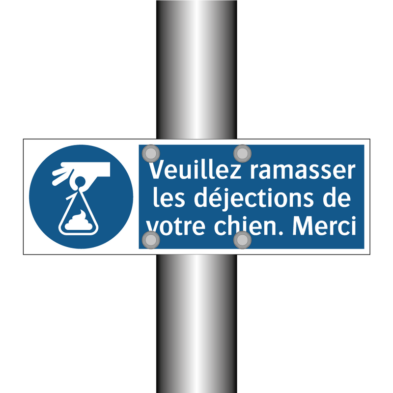 Veuillez ramasser les déjections de votre chien. Merci