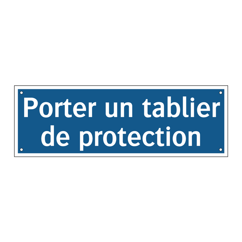 Porter un tablier de protection