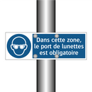 Dans cette zone, le port de lunettes est obligatoire