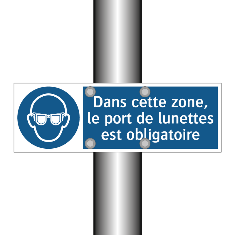 Dans cette zone, le port de lunettes est obligatoire