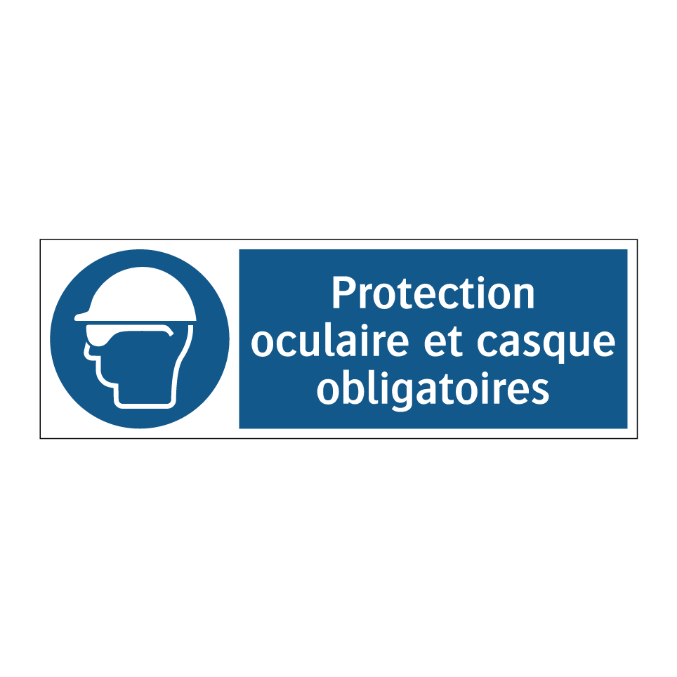 Protection oculaire et casque obligatoires.