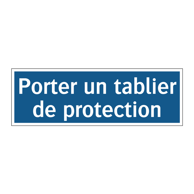 Porter un tablier de protection
