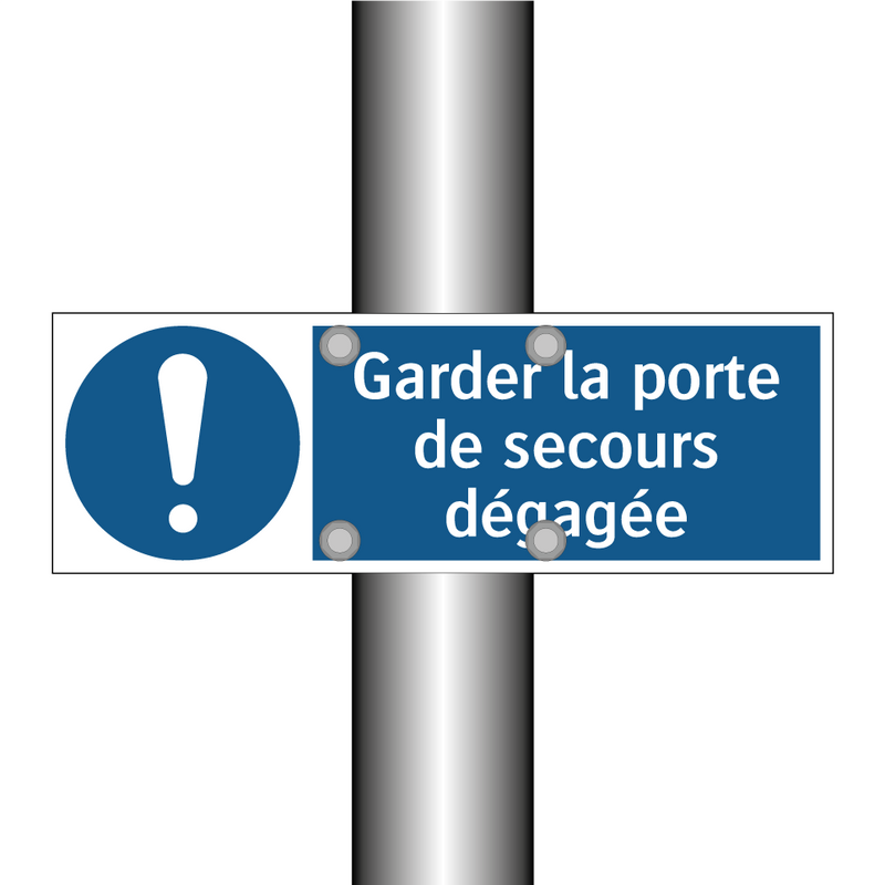 Garder la porte de secours dégagée