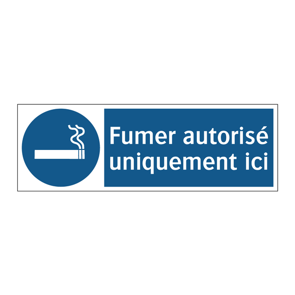 Fumer autorisé uniquement ici