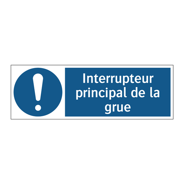 Interrupteur principal de la grue