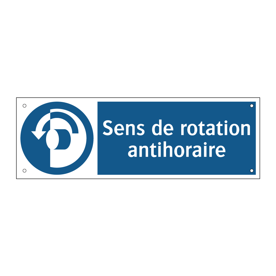 Sens de rotation antihoraire