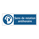 Sens de rotation antihoraire