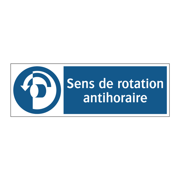 Sens de rotation antihoraire