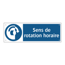 Sens de rotation horaire