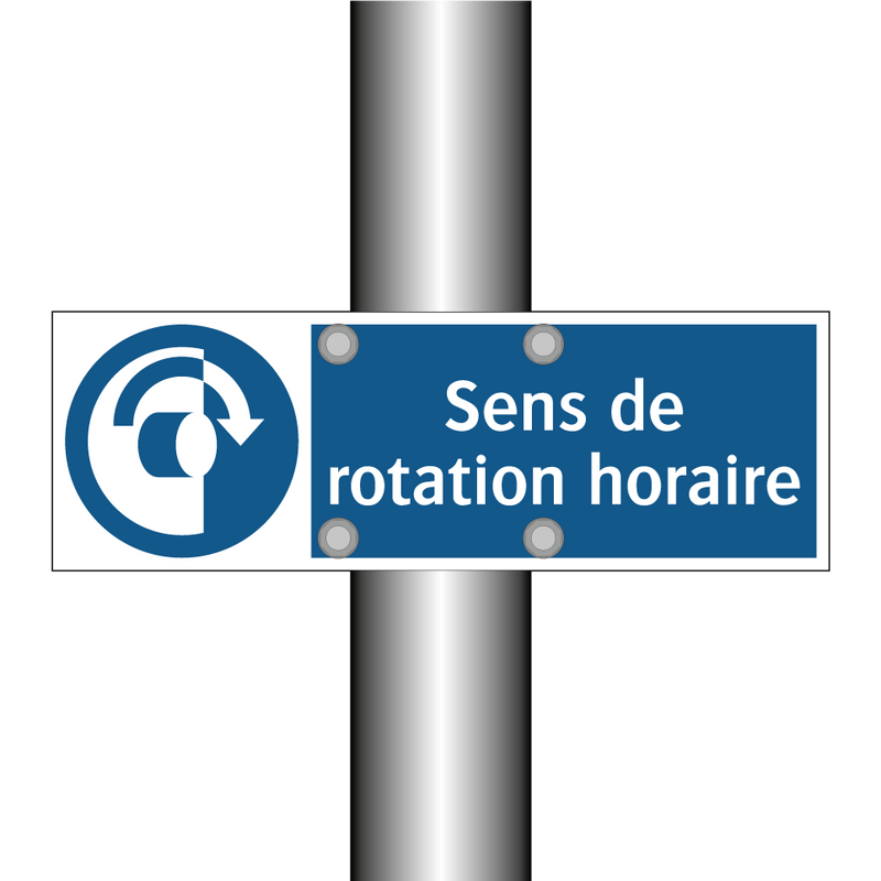 Sens de rotation horaire