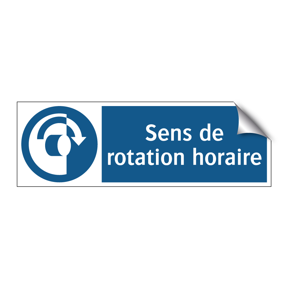 Sens de rotation horaire