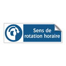 Sens de rotation horaire