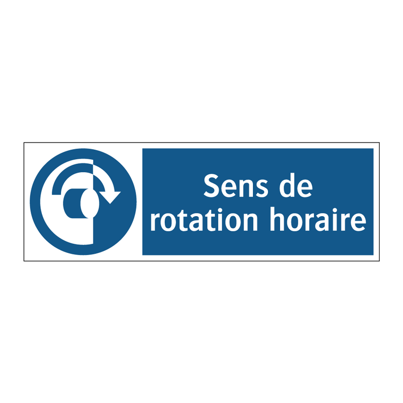 Sens de rotation horaire