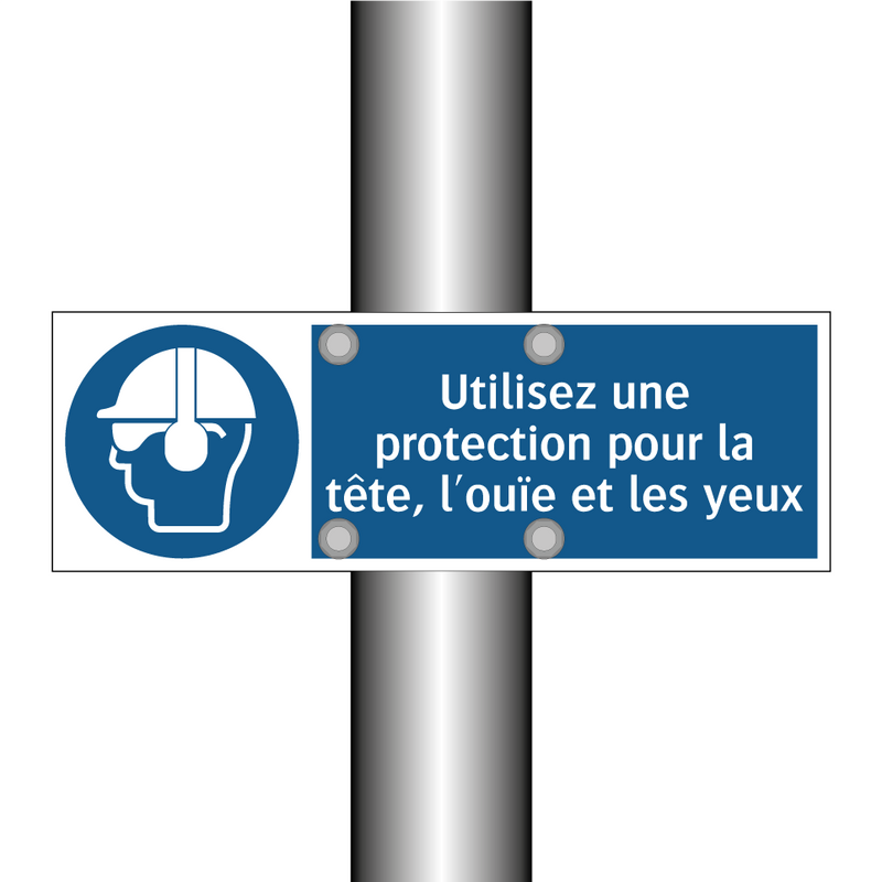 Utilisez une protection pour la tête, l'ouïe et les yeux