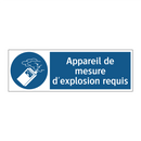 Appareil de mesure d'explosion requis