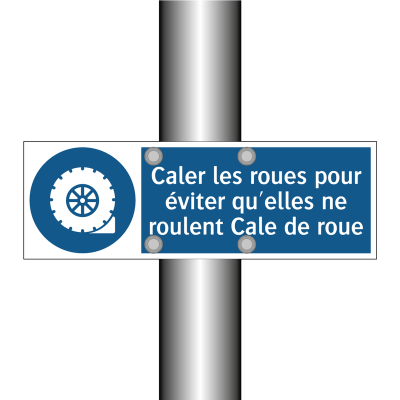 Caler les roues pour éviter qu'elles ne roulent Cale de roue