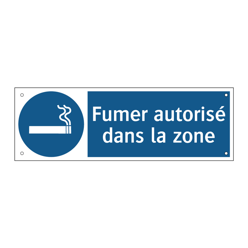 Fumer autorisé dans la zone