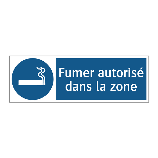 Fumer autorisé dans la zone