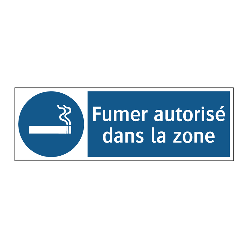 Fumer autorisé dans la zone