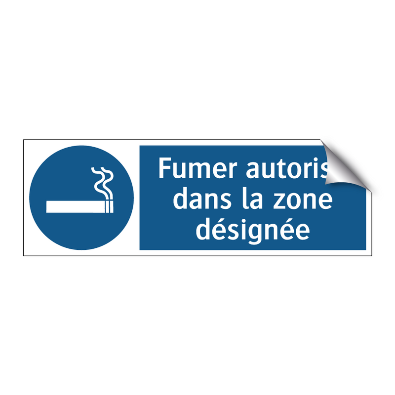 Fumer autorisé dans la zone désignée